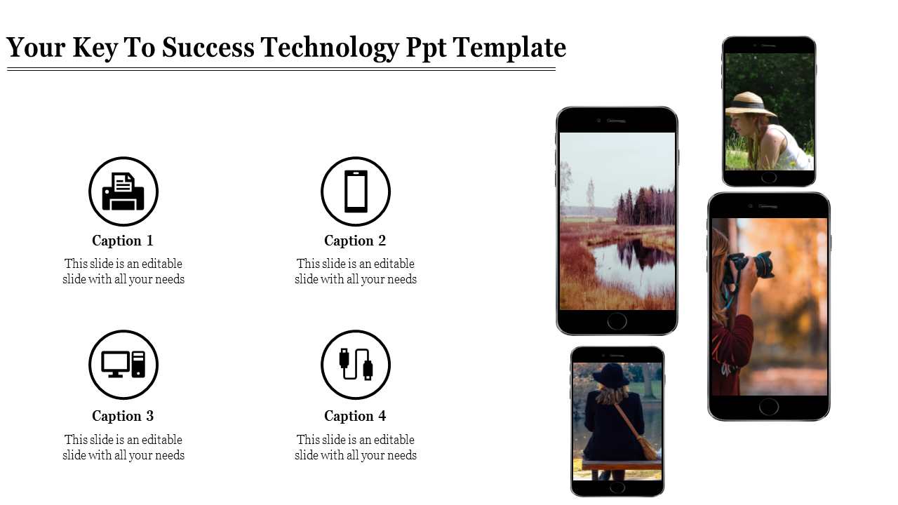 Free - Polished Technology PPT template presentation slide